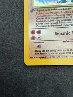 machamp 8/102 1st edition Base Set holo LP Pokemon - Image 3