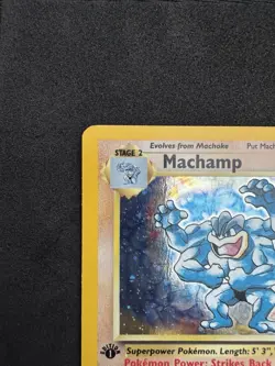 machamp 8/102 1st edition Base Set holo LP Pokemon - Image 5