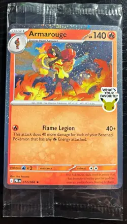 Pokemon Armarouge Best Buy Promo 012/084 Pitch Black Sealed What's Your Favorite - Image 1