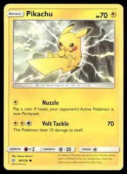 Pikachu 66/236 Common Cosmic Eclipse Pokemon Lightly Played - Image 1