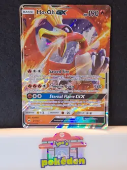 Pokemon - Ho-Oh GX - 21/147 - SM Burning Shadows - Holo - Ultra Rare NM - Image 1