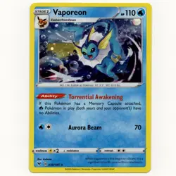 Pokemon Vaporeon 030/185 Sword & Shield Vivid Voltage Cosmo Holo Promo NM - Image 1