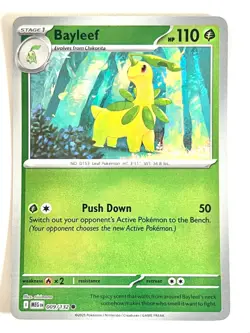 Bayleef 009/132 Reverse Holo Common Mega Evolution - Pokemon TCG - Near Mint NM - Image 1
