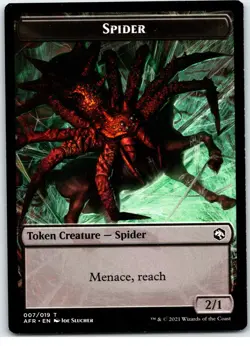 #007/019 MTG TCG: Spider (Token) Adventures In The Forgotten Realms - Image 1