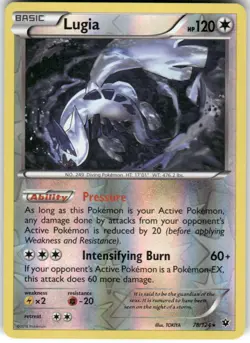 Lugia 78/124 Rare Fates Collide Pokemon Reverse Holo Lightly Played - Image 1
