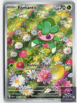 Fomantis 085/084 Illustration Rare Pitch Black Pokemon Holo Near Mint - Image 1