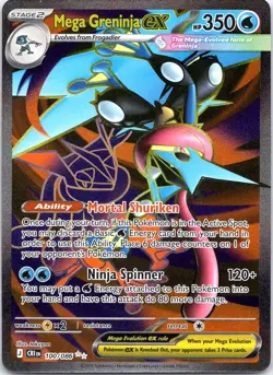 MEGA GRENINJA EX 100/086 ULTRA RARE CHAOS RISING POKEMON HOLO LP - Image 1