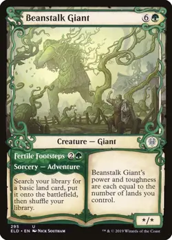 Beanstalk Giant SHOWCASE 1x MtG Throne of Eldraine SP/NM - Image 1