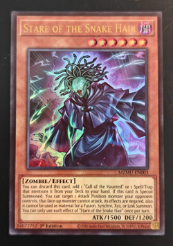 Yugioh Stare of the Snake Hair - MZMU-EN003 - 1st Ed. Ultra Rare - NM - Image 1
