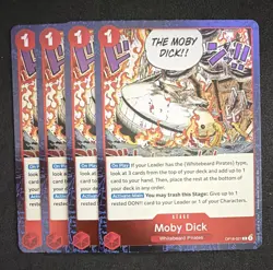 Playset Bandai One Piece TCG Moby Dick OP16-021 English Red x4 - Image 1