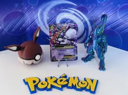M Mewtwo EX 64/162 Breakthrough XY Mega Mewtwo Y MP UK seller - Image 1