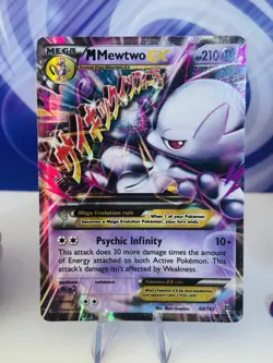 M Mewtwo EX 64/162 Breakthrough XY Mega Mewtwo Y MP UK seller - Image 2
