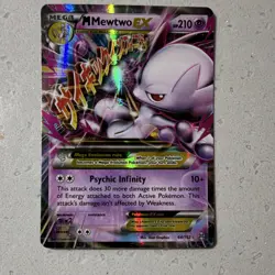 Pokemon TCG M Mewtwo EX 64/162 Breakthrough Ultra Rare Full Art Holo Mega - Image 1