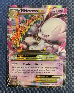 Mega M Mewtwo EX 64/162 Ultra Rare XY Breakthrough Pokemon Card 2016 Edition - Image 1