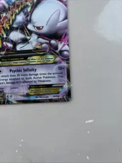 Pokemon M Mega Mewtwo EX Ultra Rare Holo TCG Card 64/162 XY Breakthrough - Image 5