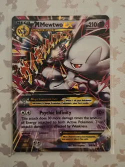 Pokemon M Mega Mewtwo EX TCG Holo Card Breakthrough 64/162 - Image 1