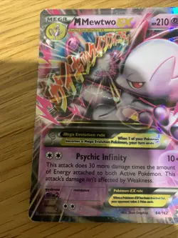 Pokemon M Mega Mewtwo EX TCG Holo Card Breakthrough 64/162 - Image 3