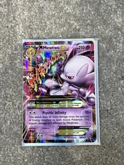 Pokemon M Mega Mewtwo EX TCG Holo Card Breakthrough 64/162 - Image 1