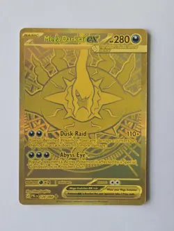 Mega Darkrai ex 120/084 Pitch Black Hyper Rare Gold Full Art Pokemon - Image 1