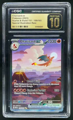 2023 Pokemon S&V 151 Charizard ex SIR CGC 10 Pristine #199/165 - Image 1