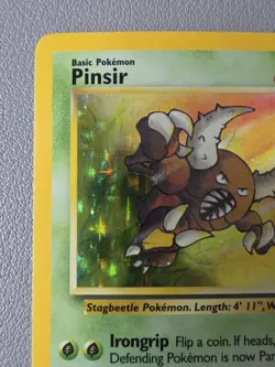 Pokemon TCG Pinsir 9/64 Jungle Unlimited Holo Rare 1999 WOTC Vintage - LP - Image 2