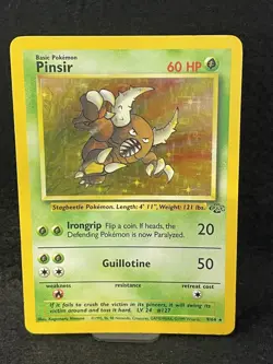 Pokemon TCG Pinsir Jungle 9/64 Holo Rare English Unlimited Edition MP/LP- - Image 3