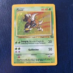Pokemon TCG Pinsir Jungle 9/64 Holo Unlimited Holo Rare WOTC LP/NM - Image 1