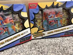 X2. Pokemon TCG Mega Evolution—Ascended Heroes Mega Feraligatr ex Box - Image 1