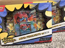 X2. Pokemon TCG Mega Evolution—Ascended Heroes Mega Feraligatr ex Box - Image 2