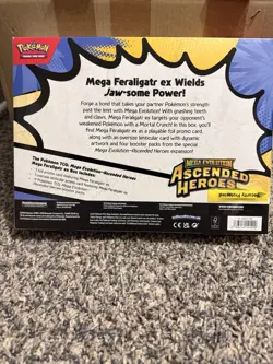 Pokemon TCG Mega Evolution Ascended Heroes Mega Feraligatr ex Box 2025 - Image 2