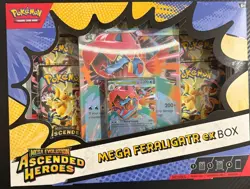 Pokemon TCG Mega Evolution Ascended Heroes Mega Feraligatr ex Box SEALED IN HAND - Image 1
