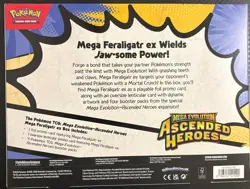 Pokemon TCG Mega Evolution Ascended Heroes Mega Feraligatr ex Box SEALED IN HAND - Image 2