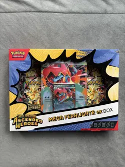 Pokemon TCG Mega Evolution Ascended Heroes Mega Feraligatr ex Box Sealed - Image 1