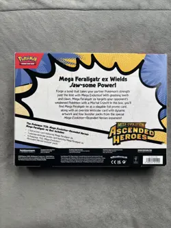 Pokemon TCG Mega Evolution Ascended Heroes Mega Feraligatr ex Box Sealed - Image 2