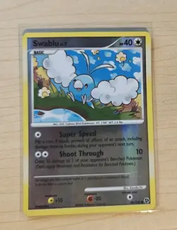 Pokemon TCG Swablu 86/106 Great Encounters Reverse Holo LP Card - Image 1
