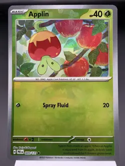 Applin 009/131 - Master Ball Reverse Holo - Prismatic Evolutions Pokemon Card NM - Image 1