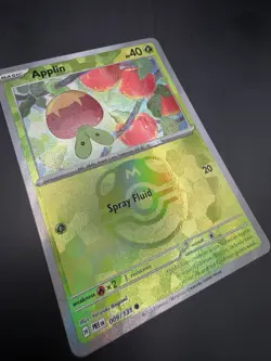 Applin 009/131 - Master Ball Reverse Holo - Prismatic Evolutions Pokemon Card NM - Image 3