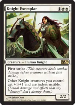 1x Knight Exemplar NM-Mint, English Magic 2011 MTG Magic - Image 1