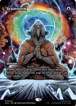 Brainstorm (Borderless) 4 Teenage Mutant Ninja Turtles Magic: The Gathering NM - Image 1