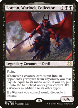 MTG - Lorcan, Warlock Collector - AFR Commander - Magic the Gathering - Image 1
