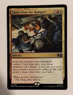 x1 Taunt from the Rampart R MTG Commander: Marvel Super Heroes M/NM, English - Image 1