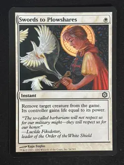 1x MTG Swords to Plowshares - Coldsnap Theme Deck Reprints (CTD) #54 - Magic - Image 1