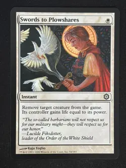 1x MTG Swords to Plowshares - Coldsnap Theme Deck Reprints (CTD) #54 - Magic - Image 3
