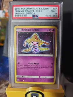 Pokemon Shining Jirachi Holo #42 Sun & Moon Shining Legends 2017 PSA MINT 9 - Image 1