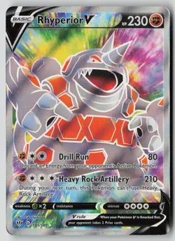 Rhyperior V 181/189 Ultra Rare Darkness Ablaze Pokemon Holo MP - Image 1