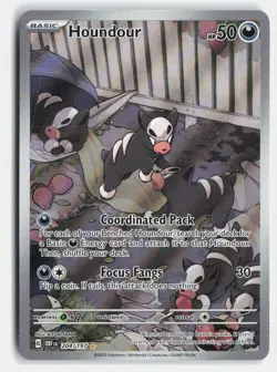 Houndour 204/197 Illustration Rare Obsidian Flames Pokemon Holo Near Mint - Image 1