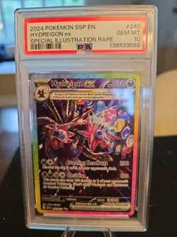 2024 POKEMON SSP EN-SURGING SPARKS SPECIAL ILLUSTRATION RARE HYDREIGON EX PSA 10 - Image 1