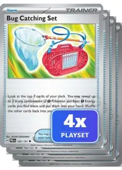 Playset of 4 - Bug Catching Set 102/131 Prismatic Evolutions UC NM/M Pokemon - Image 1