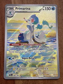 Pokemon TCG Primarina 088/084 Me05: Pitch Black Illustration Rare NM Card - Image 1