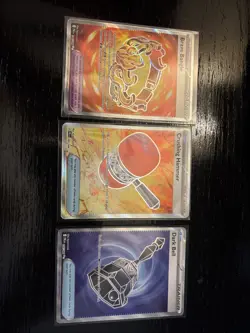 Pokemon Tcg Pitch Black Items Crushing Hammer, Dark Bell, Brave Bangle - Image 1